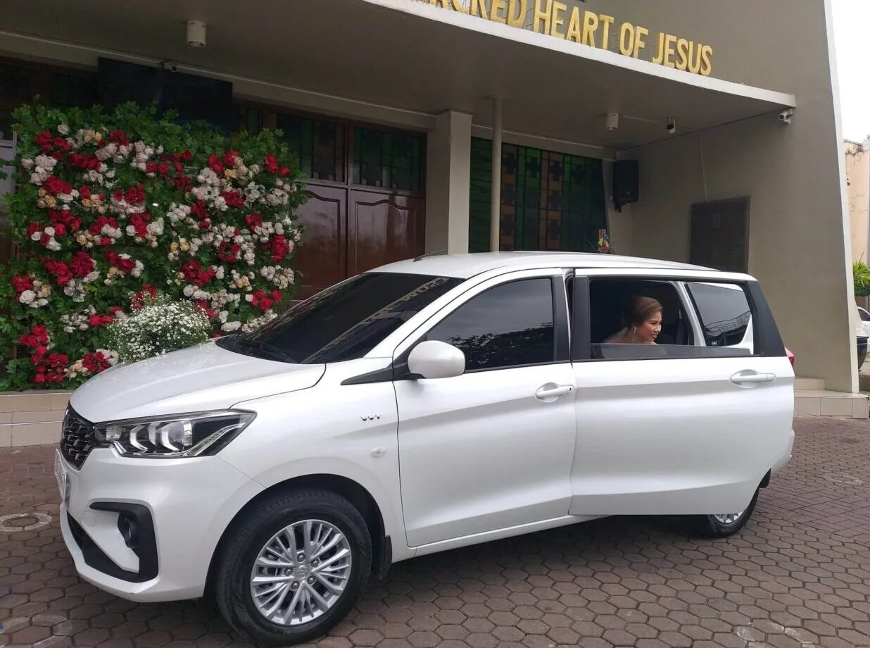 white bridal car in Cebu City Philippines by Ron the Go Tours and Services