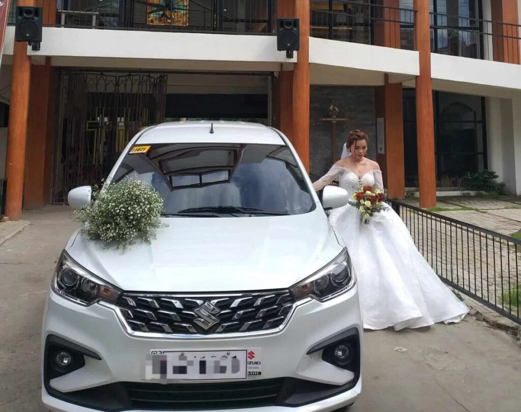 White Bridal Car in Cebu City Philippines by Ron the Go Tours and Services