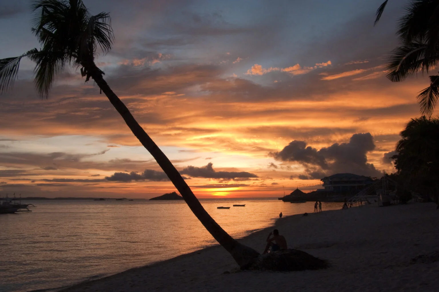 Sunset view by the beach at Malapascua Island, Cebu with Ron the Go Tours and Services